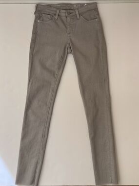 AG Adriano Goldschmied Women’s Gray Denim The Legging Ankle | Size 24